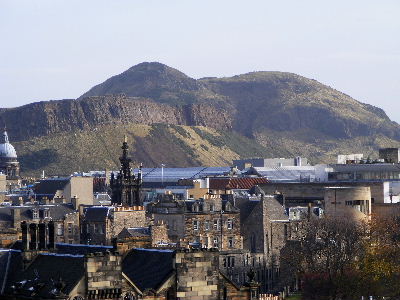 Arthur's Seat seen from Castle Esplanade