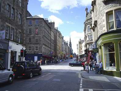 View up Royal Mile from Canongate