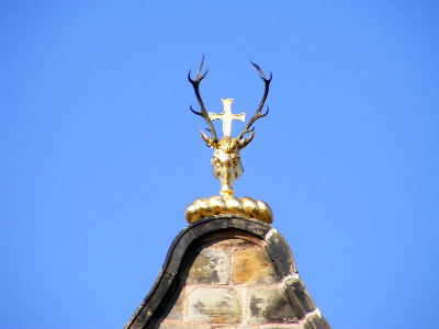  Antlers and cross set above Canongate Kirk, Edinburgh