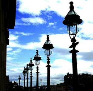 Lamps at Royal Scottish Academy, Edinburgh