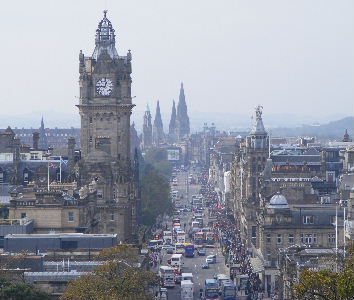 Bustling Princes Street, Edinburgh