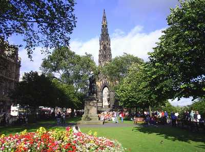 Scott Monument in Princes Street Gardens, Edinburgh