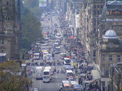 Shoppers on Princes Street