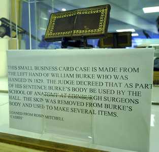 Business card case made from the skin of William Burke, the Canongate, Edinburgh