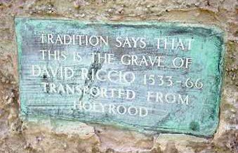 David Rizzio's grave in Canongate Kirkyard